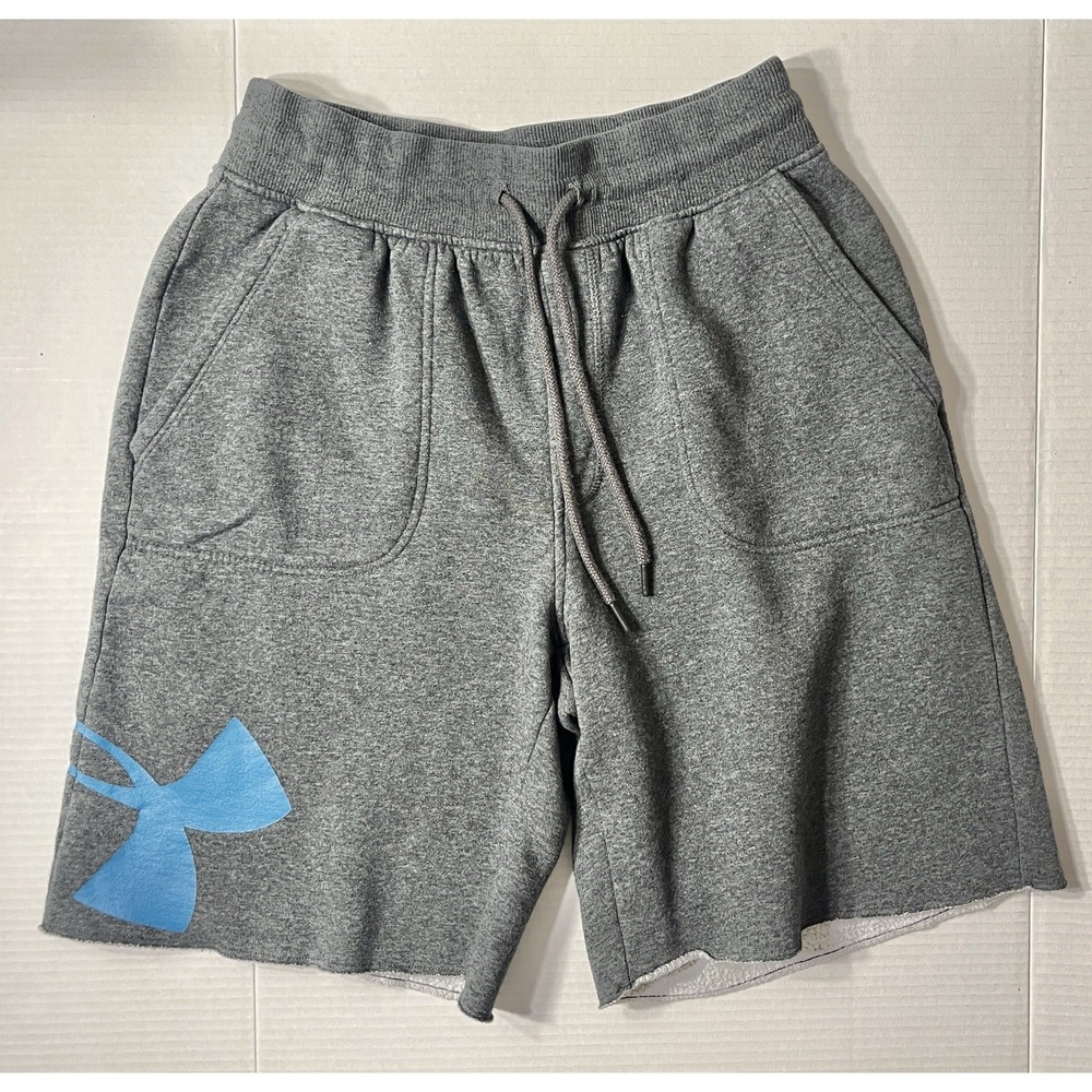 Under‎ Armour Rival Fleece Logo Shorts Men's Medium Gray Loose Fit Gym Athletic